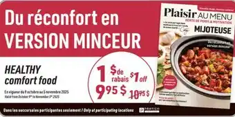 Familiprix HEALTHY comfort food offer