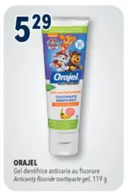 Familiprix ORAJEL Anticavity fluoride toothpaste gel, 119g offer