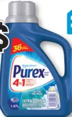 Familiprix PUREX Laundry detergent, selected sizes offer