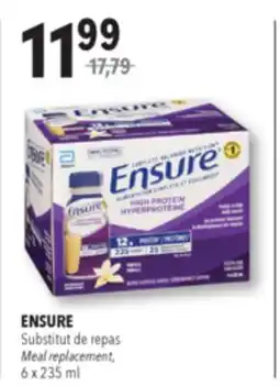 Familiprix ENSURE Meal replacement, 6x 235ml offer