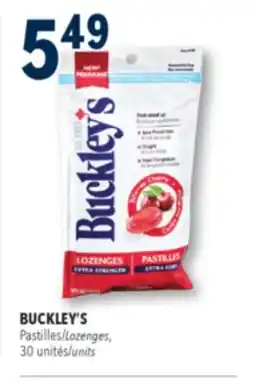 Familiprix BUCKLEY'S, Lozenges, 30 units offer