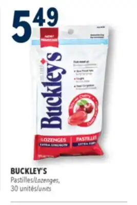 Familiprix BUCKLEY'S, Lozenges, 30 units offer