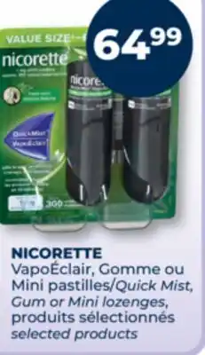 Familiprix NICORETTE Quick Mist, Gum or Mini lozenges selected products offer