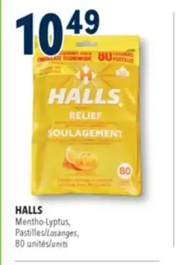 Familiprix HALLS, Mentho-Lyptus, Lozenges, 80 units offer