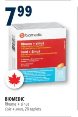 Familiprix BIOMEDIC Rhume + sinus Cold + sinus, 20caplets offer