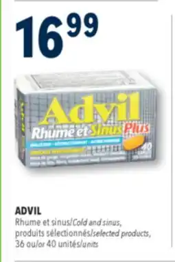Familiprix ADVIL, Cold and sinus, 36 or 40 units offer