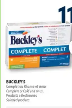 Familiprix BUCKLEY'S Complete or Cold and sinus offer
