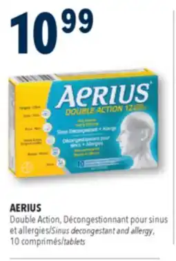 Familiprix AERIUS, Dual Action, Sinus Decongestant and Allergy, 10 Tablets offer