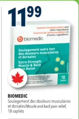 Familiprix BIOMEDIC Muscle and back pain relief, 18caplets offer