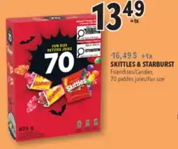 Familiprix SKITTLES & STARBURST Candies, 70 Fun size offer