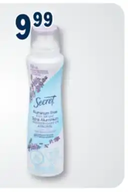 Familiprix SECRET or GILLETTE Dry spray, Aluminium free offer