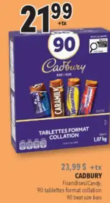 Familiprix CADBURY, Candy, 90 treat size bars offer