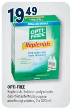 Familiprix OPTI-FREE, Replenish,Multi-purpose disinfecting solution, 2 x 300 ml offer