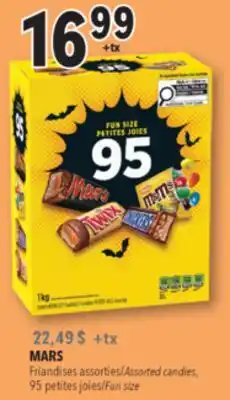 Familiprix MARS, Assorted candies, 95 Fun size offer