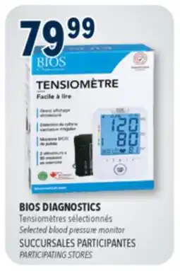 Familiprix BIOS DIAGNOSTICS Selected blood pressure monitor offer