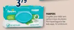 Familiprix PAMPERS, Plant-based fragrance free baby wipes, 52 units offer