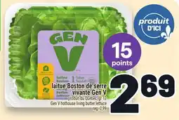 Metro LAITUE BOSTON DE SERRE VIVANTE GEN V | GEN V HOTHOUSE LIVING BUTTER LETTUCE offer