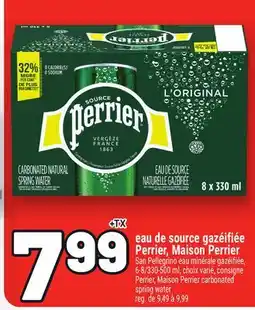Metro EAU DE SOURCE GAZÉIFIÉE PERRIER, MAISON PERRIER offer