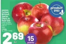 Metro POMMES CORTLAND, MCINTOSH, SPARTAN, EMPIRE OU ROYAL GALA | APPLES offer