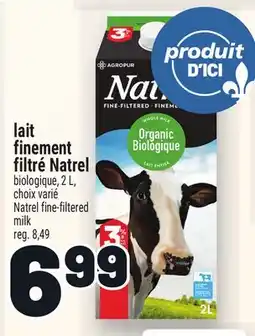 Metro LAIT FINEMENT FILTRÉ NATREL | NATREL FINE-FILTERED MILK offer