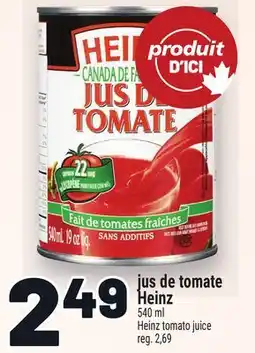 Metro JUS DE TOMATE HEINZ | HEINZ TOMATO JUICE offer