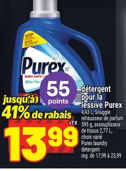 Metro DÉTERGENT POUR LA LESSIVE PUREX | PUREX LAUNDRY DETERGENT offer