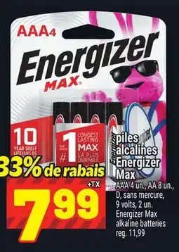 Metro PILES ALCALINES ENERGIZER MAX offer