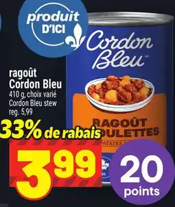 Metro RAGOÛT CORDON BLEU | CORDON BLEU STEW offer