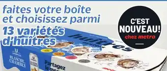 Metro BOÎTES D'HUÎTRES DÉCOUVERTE offer