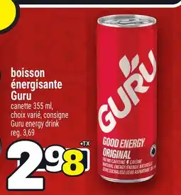 Metro BOISSON ÉNERGISANTE GURU | GURU ENERGY DRINK offer