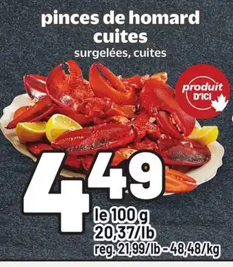 Metro PINCES DE HOMARD CUITES offer