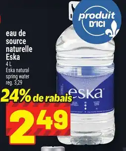 Metro EAU DE SOURCE NATURELLE ESKA | ESKA NATURAL SPRING WATER offer