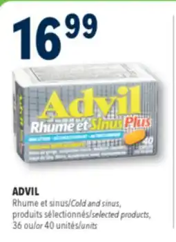 Familiprix ADVIL, Cold and sinus, selected products, 36 or 40 units offer