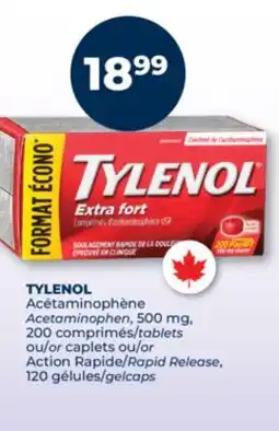 Familiprix TYLENOL Acetaminophen, 500mg, tablets or Rapid Release, 120 gelcaps offer