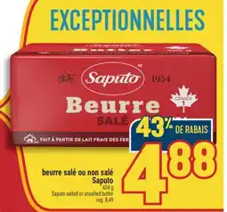 Marché Adonis BEURRE SALÉ OU NON SALÉ SAPUTO | SAPUTO SALTED OR UNSALTED BUTTER offer