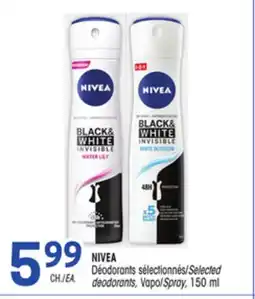 Uniprix NIVEA Déodorants sélectionnés/Selected deodorants, Vapo/Spray offer