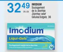 Uniprix IMODIUM Soulagement de la diarrhée Gélules/Diarrhea relief Sotgels offer