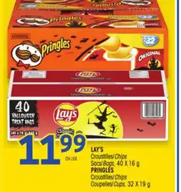Uniprix LAY'S Croustilles Sacs/Chips Bags, PRINGLES Croustilles Coupelles/Chips Cups offer