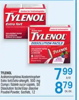 Uniprix TYLENOL Acétaminophène Extra fort /Acetaminophen Extra-strength offer