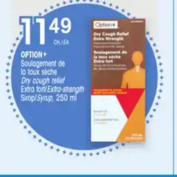 Uniprix OPTION+ Soulagement de la toux sèche Extra fort Sirop/Dry cough relief Extra-strength Syrup offer