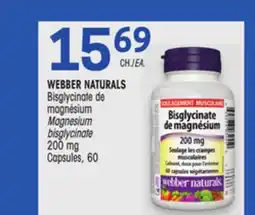 Uniprix WEBBER NATURALS Bisglycinate de magnésium/Magnesium bisglycinate 200 mg offer