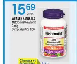 Uniprix WEBBER NATURALS Mélatonine 3 mg/Melatonin 3 mg offer