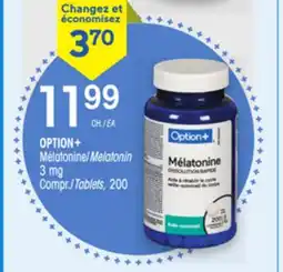 Uniprix OPTION+ Mélatonine/Melatonin 3 mg offer