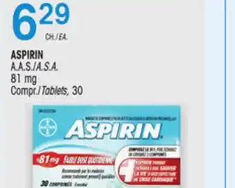 Uniprix ASPIRIN A.A.S./A.S.A offer