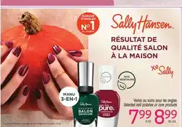 Uniprix SALLY HANSEN Vernis ou soins pour les ongles/Selected nail polishes or care products offer