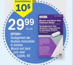 Uniprix OPTION+ Soulagement des douleurs musculaires et dorsales/Muscle and back pain relief Caplets offer