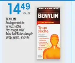 Uniprix BENILYN Soulagement de la toux sèche/Dry cough relief Extra fort/Extra-strength Sirop/Syrup offer
