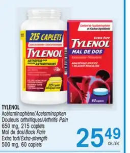 Uniprix TYLENOL Acétaminophène Douleurs arthritiques/Acetaminophen Arthritis Pain offer