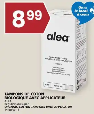 Rachelle-Bery Grocery ALEA ORGANIC COTTON TAMPONS WITH APPLICATOR offer