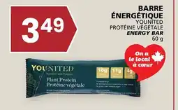 Rachelle-Bery Grocery YOUNITED PROTÉINE VÉGÉTALE ENERGY BAR offer
